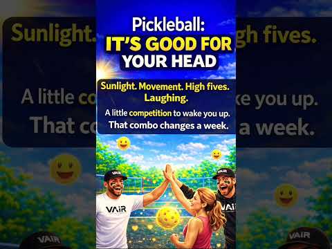 Pickleball is Good for your Head. 💯
